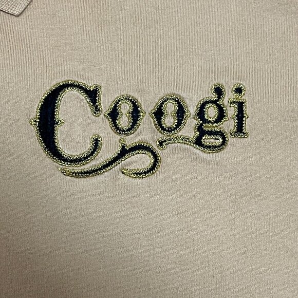 Vtg Coogi Royal Crest Polo 4XL Khaki Embroidered Cotton Y2K Chic Streetwear - Picture 5 of 16